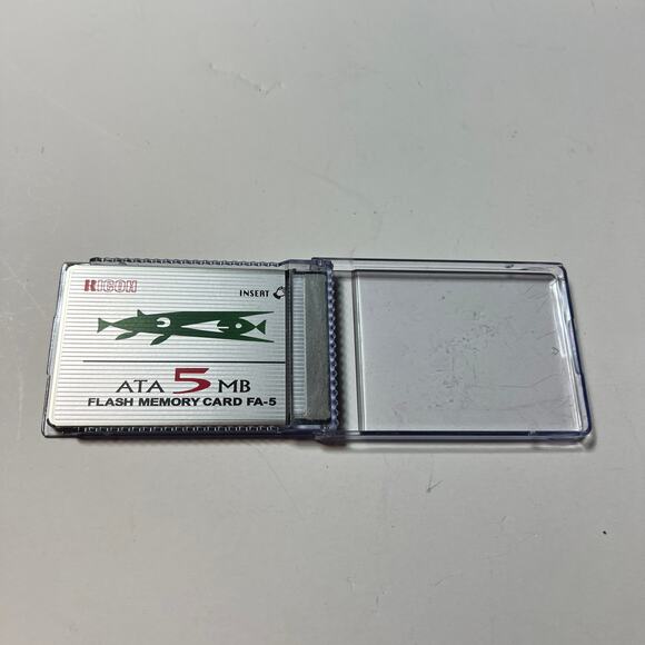 Ricoh FA 5 ATA 5 MB Flash Memory vintage PC Card Type II Japan with Case tech - Picture 6 of 6